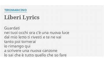 Liberi it Lyrics [Topi con le ali]